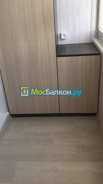 Шкаф на балкон купить в Москве на заказ недорого от МосБалкон