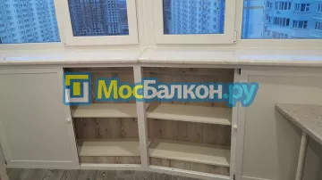 Шкаф на балкон купить в Москве на заказ недорого от МосБалкон