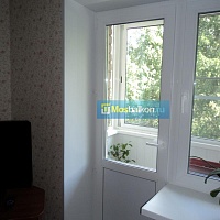 Остекление балконного блока (окно+дверь+откосы)